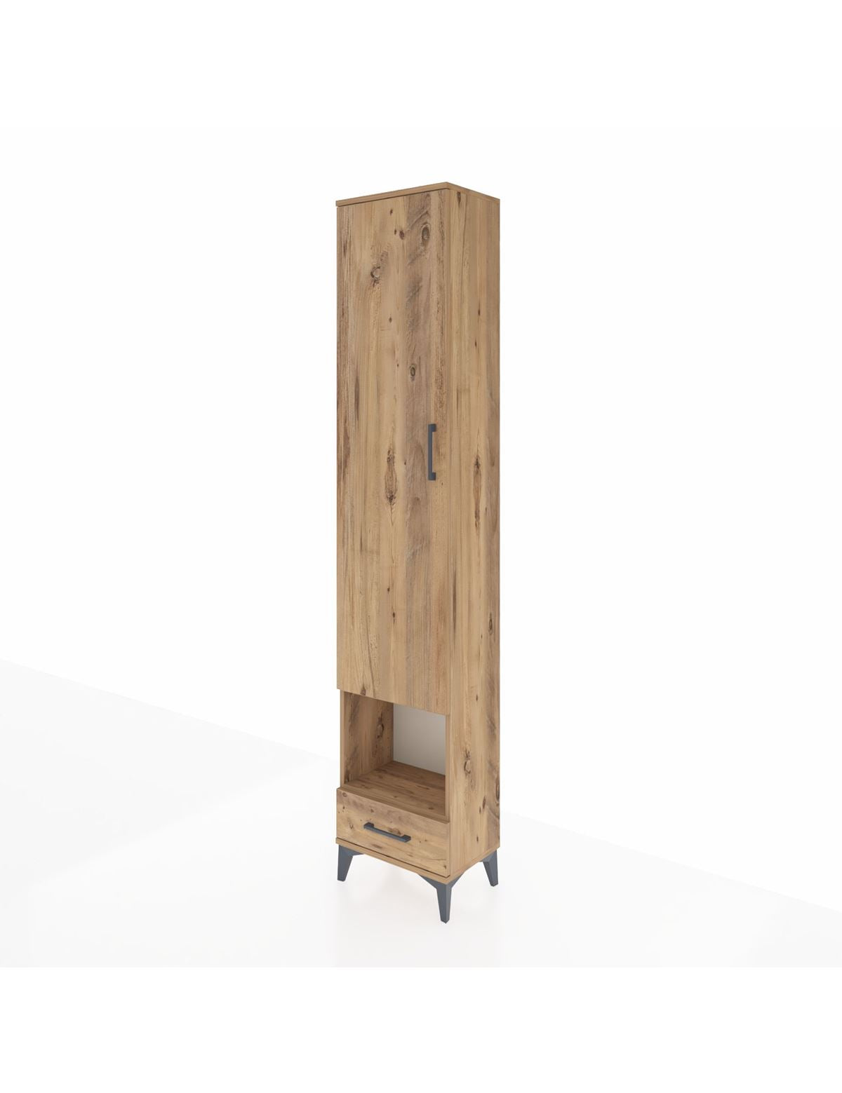 Arges Dolap 5 Raflı Tek Çekmeceli Tek Kapaklı 44x30x221 - S28M027V9A