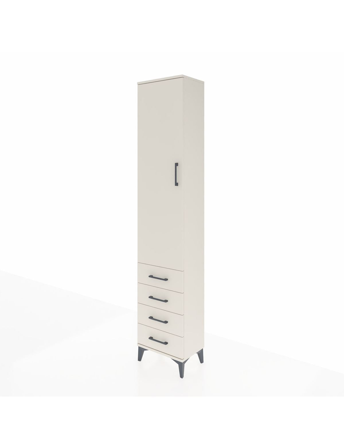 Arges Dolap 2 Raflı 4 Çekmeceli Tek Askılı 44x30x221 - S28M028V1A