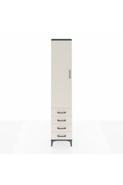 Arges Dolap 2 Raflı 4 Çekmeceli Tek Askılı 44x30x221 Antrasit-Aytaşı