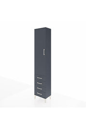 Arges Dolap 2 Raflı 4 Çekmeceli Tek Askılı 44x30x221 Antrasit-Antrasit