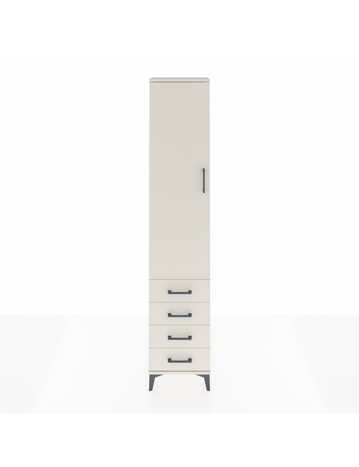 Arges Dolap 4 Raflı 4 Çekmeceli Tek Kapaklı 44x30x221 Aytaşı-Aytaşı