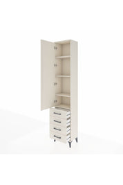 Arges Dolap 4 Raflı 4 Çekmeceli Tek Kapaklı 44x30x221 Aytaşı-Aytaşı