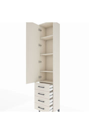 Arges Dolap 4 Raflı 4 Çekmeceli Tek Kapaklı 44x30x221 Aytaşı-Aytaşı