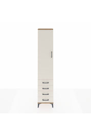 Arges Dolap 4 Raflı 4 Çekmeceli Tek Kapaklı 44x30x221 Çam-Aytaşı