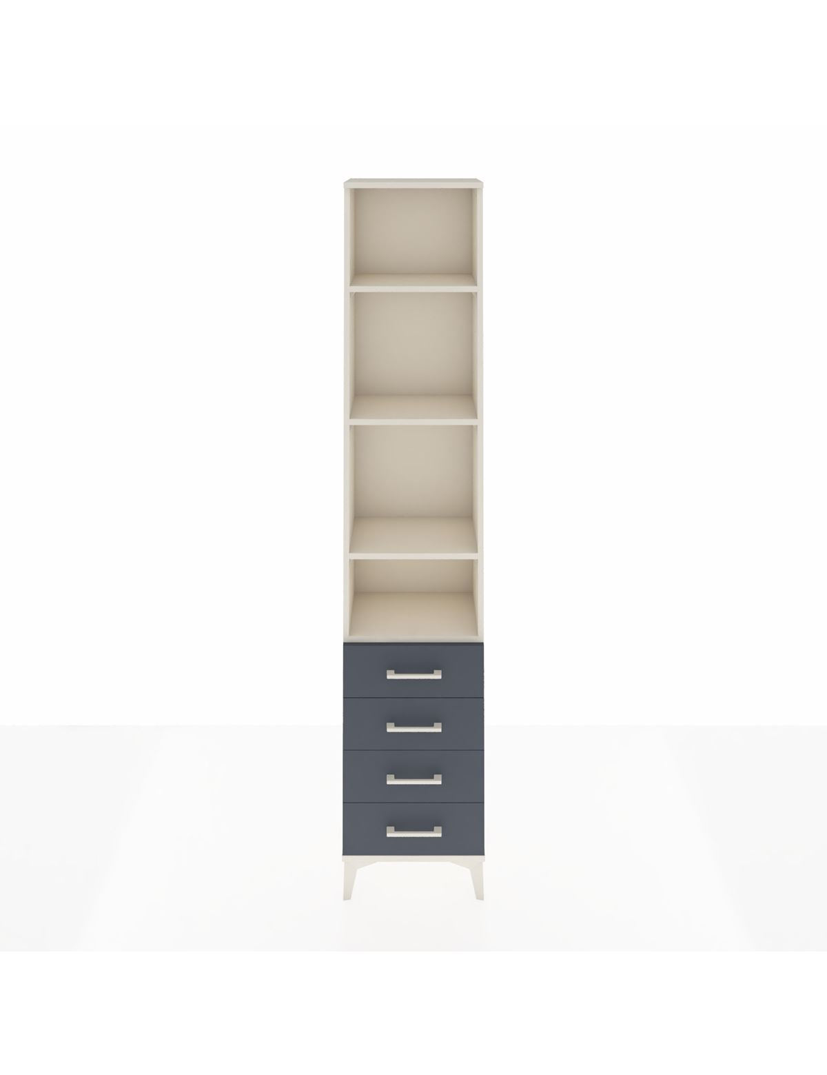 Arges Dolap 4 Raflı 4 Çekmeceli 44x30x221 Aytaşı-Antrasit