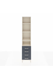 Arges Dolap 4 Raflı 4 Çekmeceli 44x30x221 Aytaşı-Antrasit