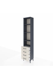 Arges Dolap 4 Raflı 4 Çekmeceli 44x30x221 Antrasit-Aytaşı