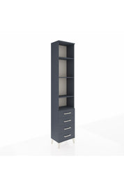 Arges Dolap 4 Raflı 4 Çekmeceli 44x30x221 Antrasit-Antrasit