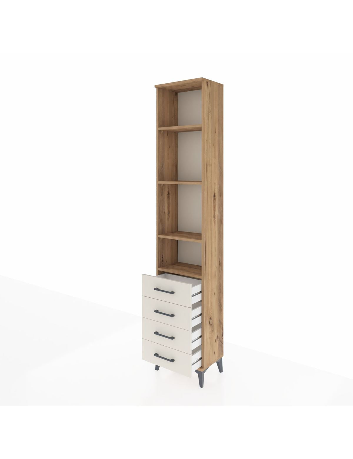 Arges Dolap 4 Raflı 4 Çekmeceli 44x30x221 - S28M030V7A