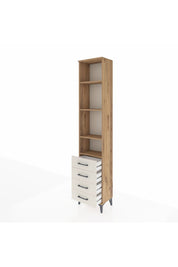 Arges Dolap 4 Raflı 4 Çekmeceli 44x30x221 Çam-Aytaşı