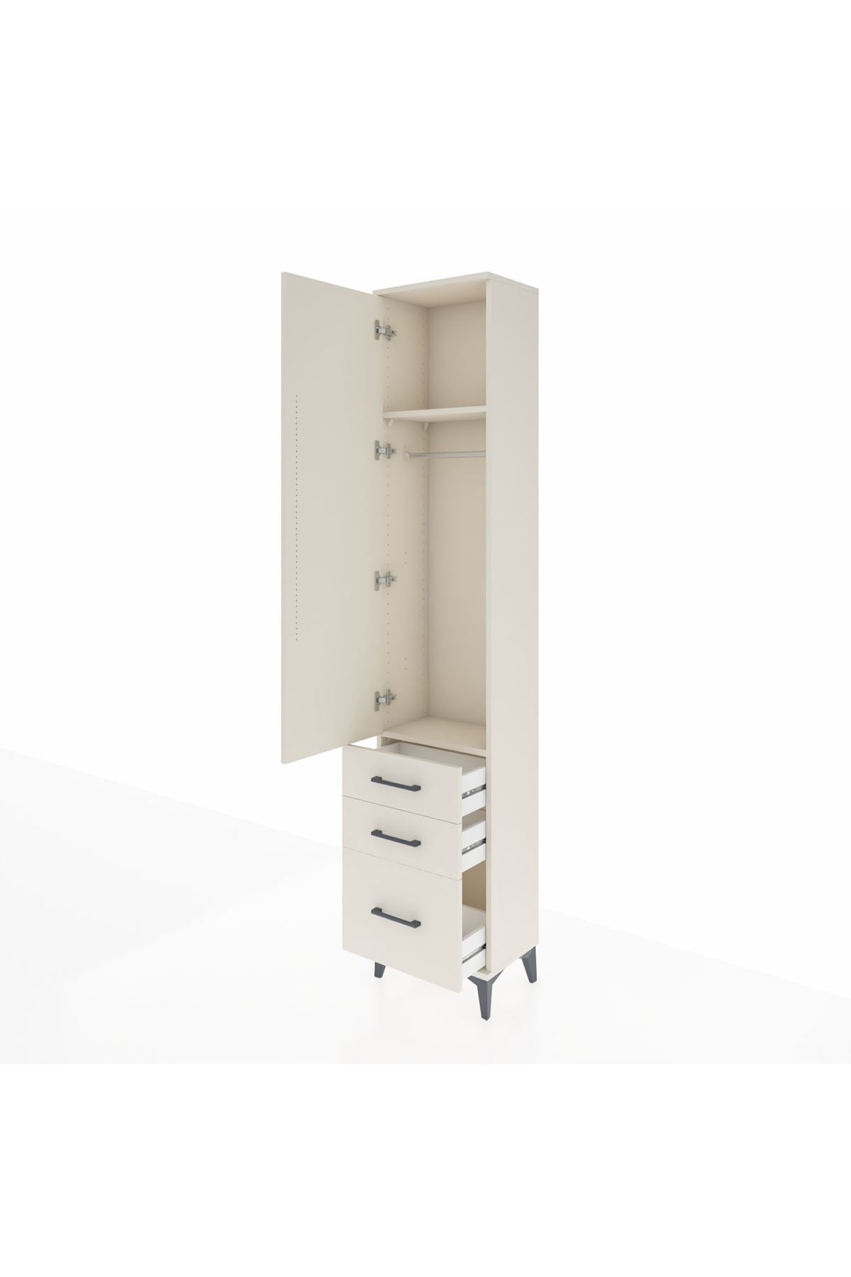 Arges Dolap 2 Raflı 3 Çekmeceli Tek Askılı 44x30x221 Aytaşı-Aytaşı