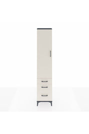 Arges Dolap 2 Raflı 3 Çekmeceli Tek Askılı 44x30x221 Antrasit-Aytaşı