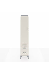 Arges Dolap 2 Raflı 3 Çekmeceli Tek Askılı 44x30x221