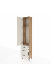 Arges Dolap 2 Raflı 3 Çekmeceli Tek Askılı 44x30x221 Çam-Aytaşı