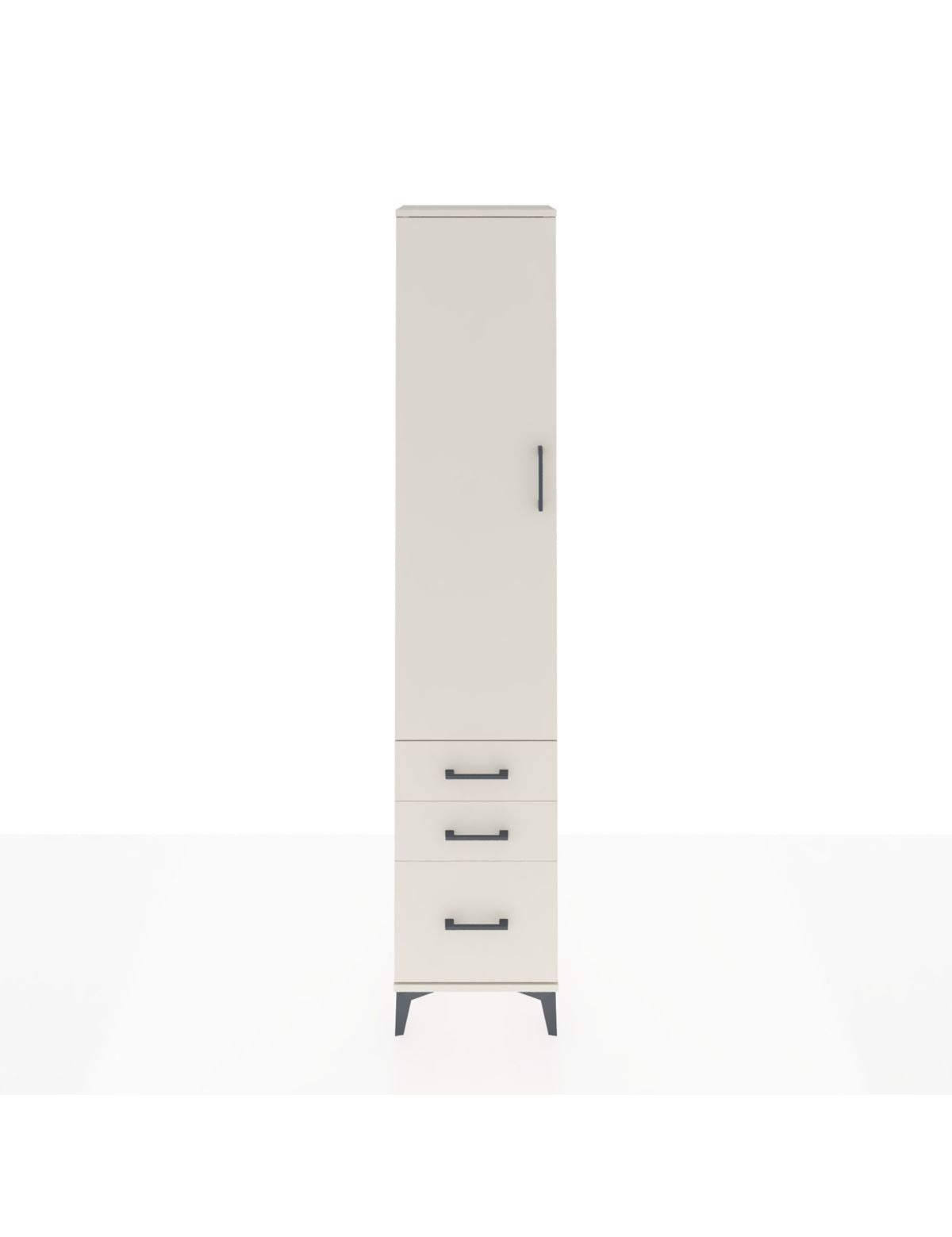 Arges Dolap 4 Raflı 3 Çekmeceli Tek Kapaklı 44x30x221 Aytaşı-Aytaşı