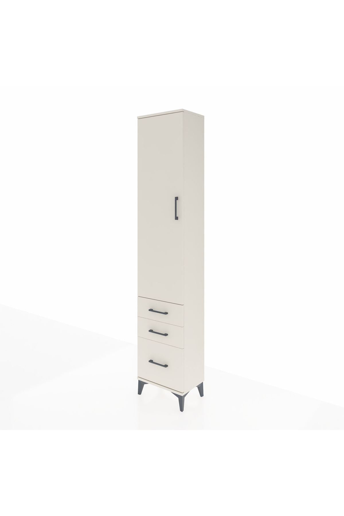 Arges Dolap 4 Raflı 3 Çekmeceli Tek Kapaklı 44x30x221 Aytaşı-Aytaşı