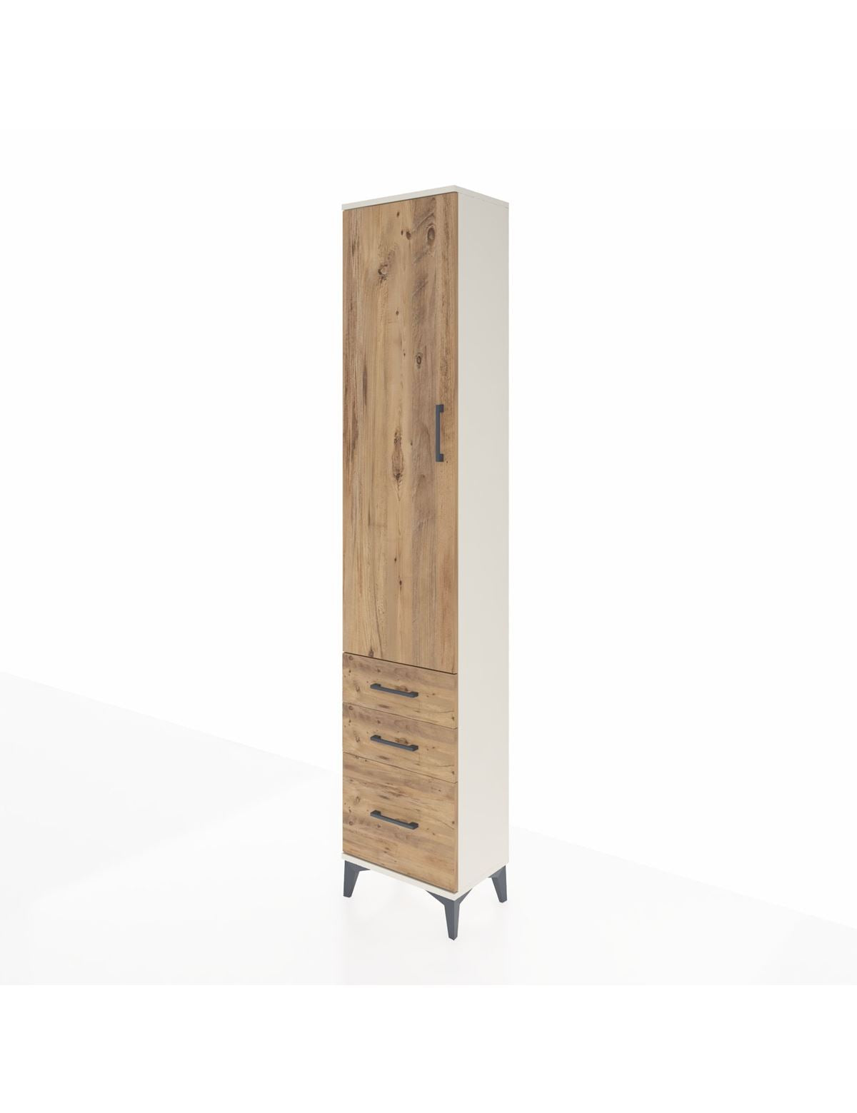 Arges Dolap 4 Raflı 3 Çekmeceli Tek Kapaklı 44x30x221 - S28M032V3A