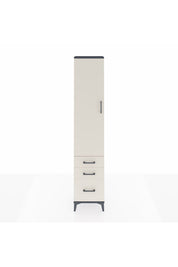 Arges Dolap 4 Raflı 3 Çekmeceli Tek Kapaklı 44x30x221 Antrasit-Aytaşı