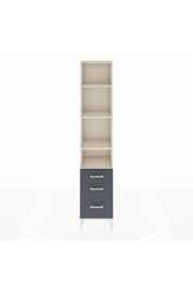 Arges Dolap 4 Raflı 3 Çekmeceli 44x30x221 Aytaşı-Antrasit