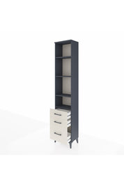 Arges Dolap 4 Raflı 3 Çekmeceli 44x30x221 Antrasit-Aytaşı