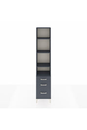 Arges Dolap 4 Raflı 3 Çekmeceli 44x30x221 Antrasit-Antrasit