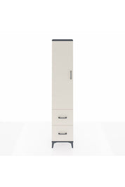 Arges Dolap 2 Raflı 2 Çekmeceli Tek Askılı 44x30x221 Antrasit-Aytaşı