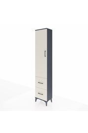 Arges Dolap 2 Raflı 2 Çekmeceli Tek Askılı 44x30x221 Antrasit-Aytaşı