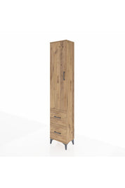 Arges Dolap 2 Raflı 2 Çekmeceli Tek Askılı 44x30x221 Çam-Çam