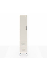 Arges Dolap 4 Raflı 2 Çekmeceli Tek Kapaklı 44x30x221 Antrasit-Aytaşı