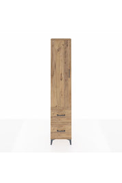 Arges Dolap 4 Raflı 2 Çekmeceli Tek Kapaklı 44x30x221 Çam-Çam