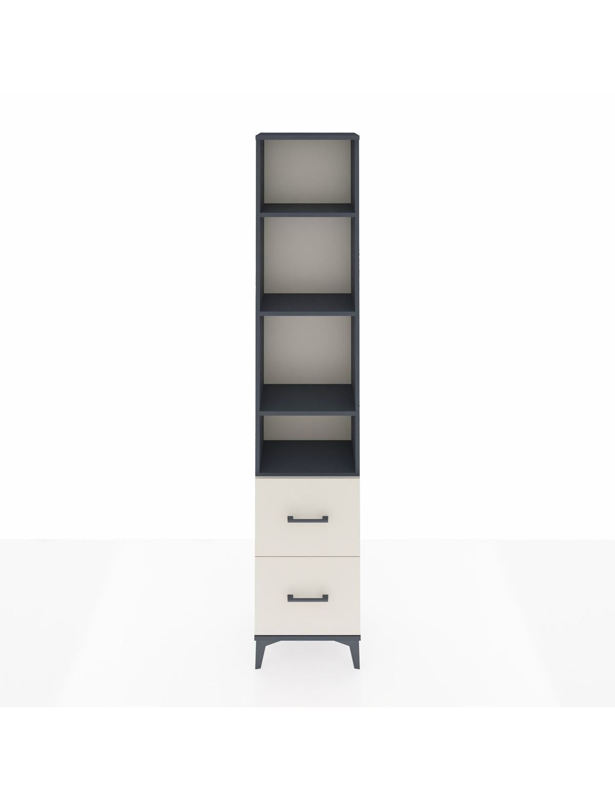 Arges Dolap 4 Raflı 2 Çekmeceli 44x30x221 Antrasit-Aytaşı