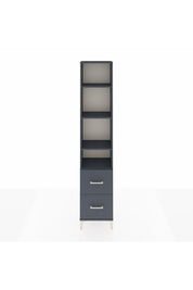 Arges Dolap 4 Raflı 2 Çekmeceli 44x30x221 Antrasit-Antrasit