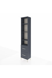 Arges Dolap 4 Raflı 2 Çekmeceli 44x30x221 Antrasit-Antrasit