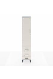 Arges Dolap 2 Raflı 3 Çekmeceli Tek Askılı 44x30x221 Antrasit-Aytaşı