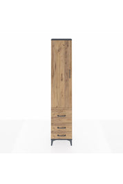 Arges Dolap 2 Raflı 3 Çekmeceli Tek Askılı 44x30x221 Antrasit-Çam