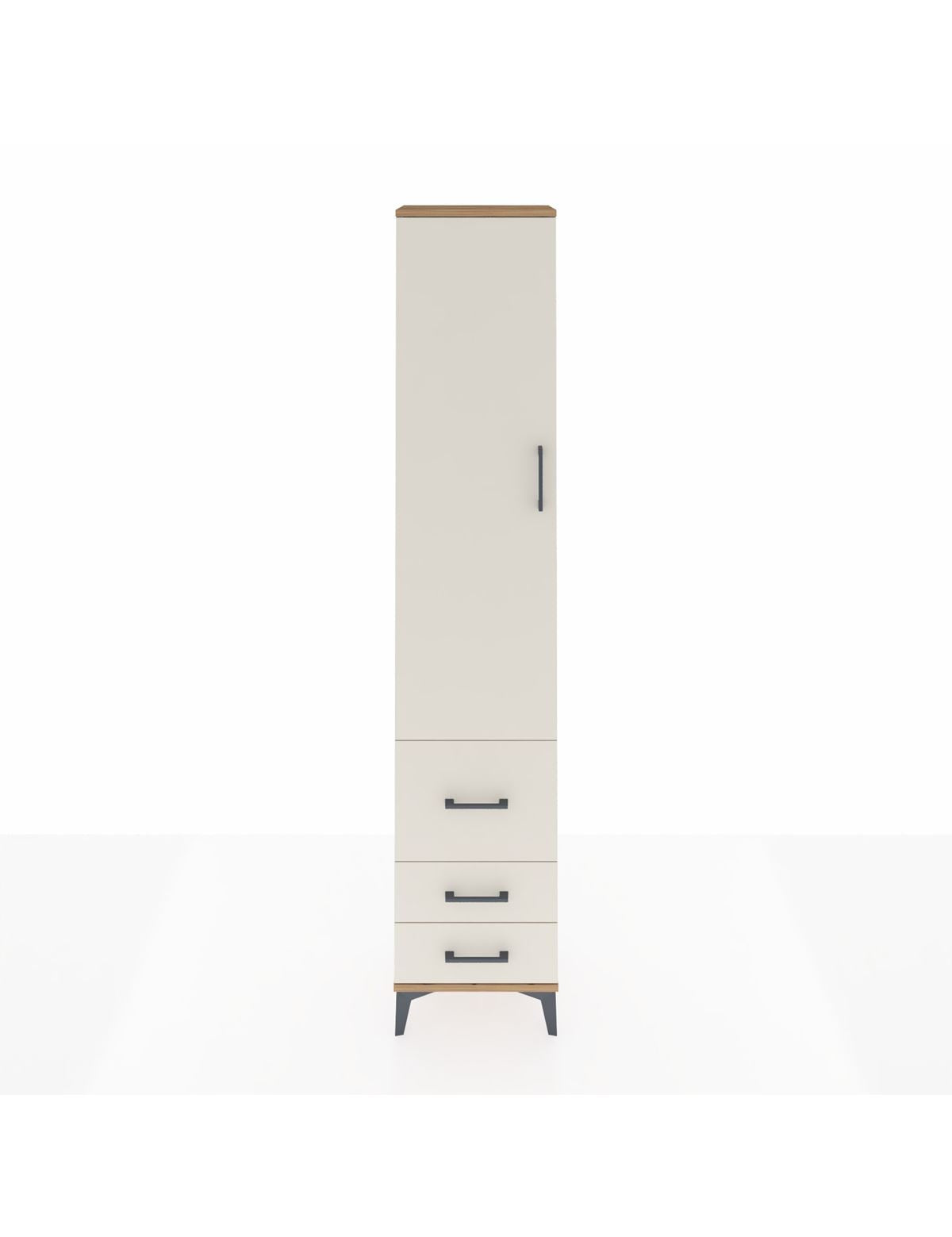 Arges Dolap 2 Raflı 3 Çekmeceli Tek Askılı 44x30x221 Çam-Aytaşı