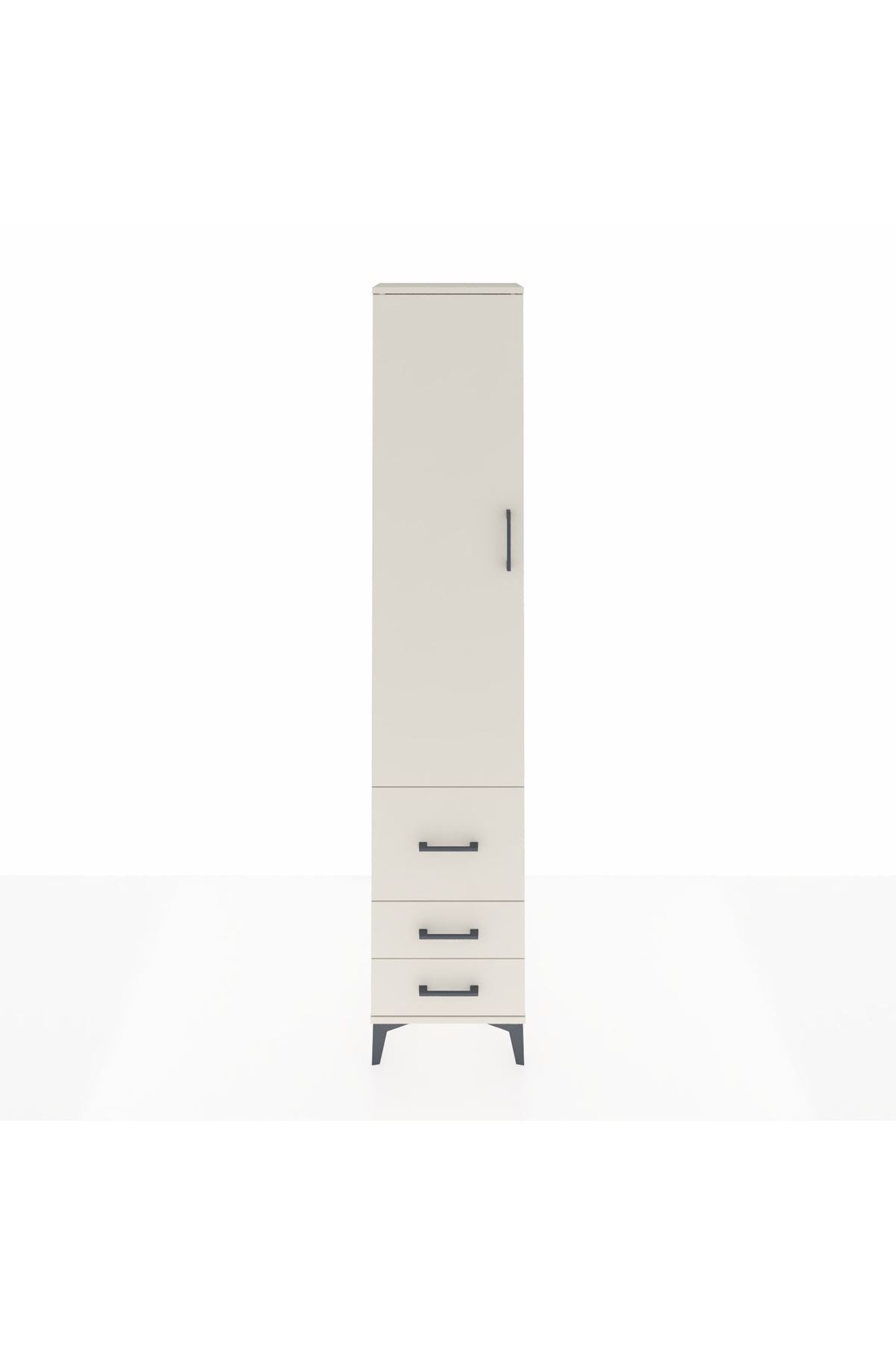 Arges Dolap 4 Raflı 3 Çekmeceli Tek Kapaklı 44x30x221 Aytaşı-Aytaşı