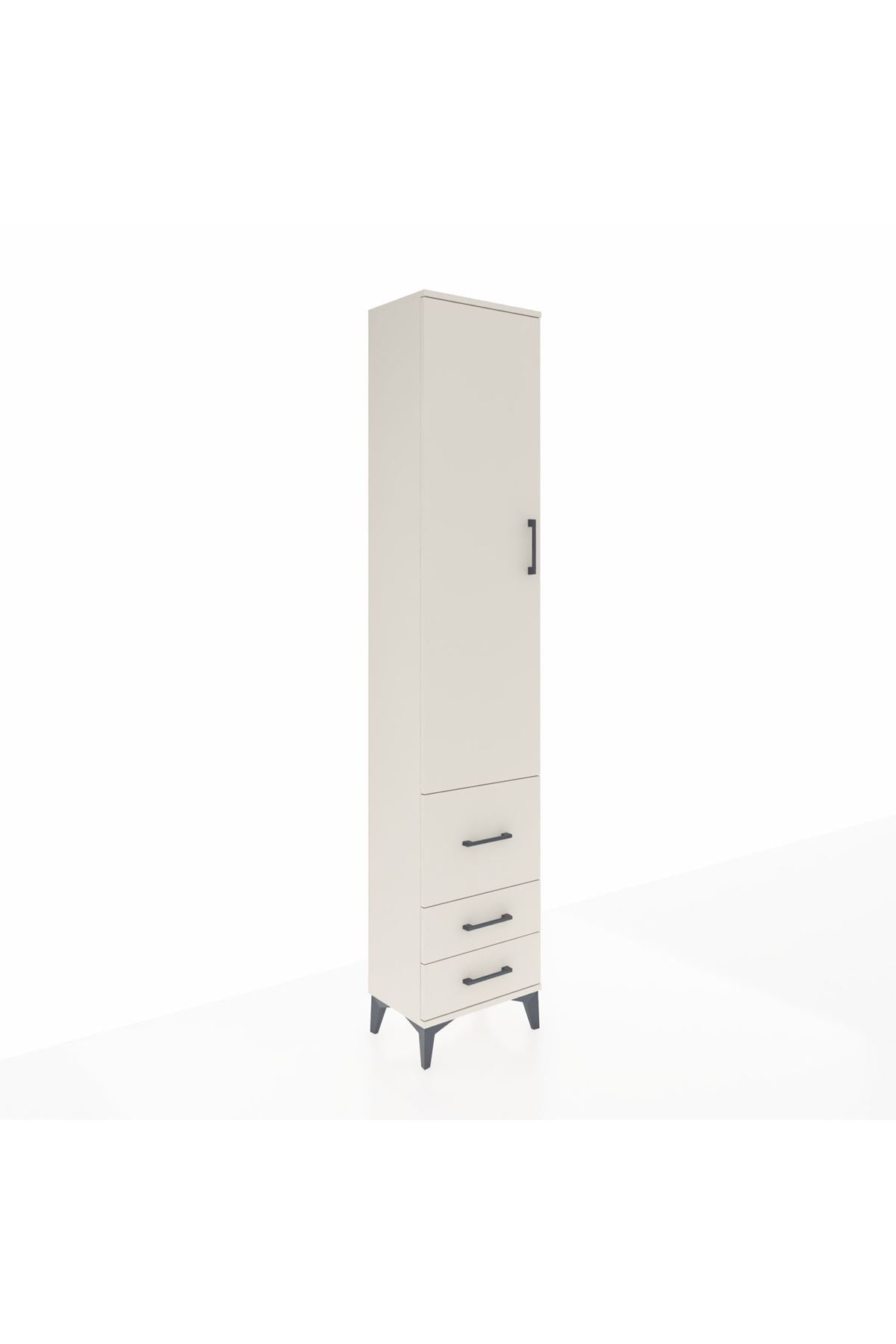 Arges Dolap 4 Raflı 3 Çekmeceli Tek Kapaklı 44x30x221 Aytaşı-Aytaşı