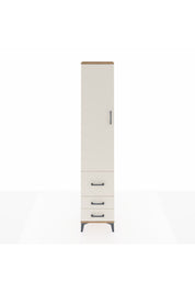 Arges Dolap 4 Raflı 3 Çekmeceli Tek Kapaklı 44x30x221 Çam-Aytaşı