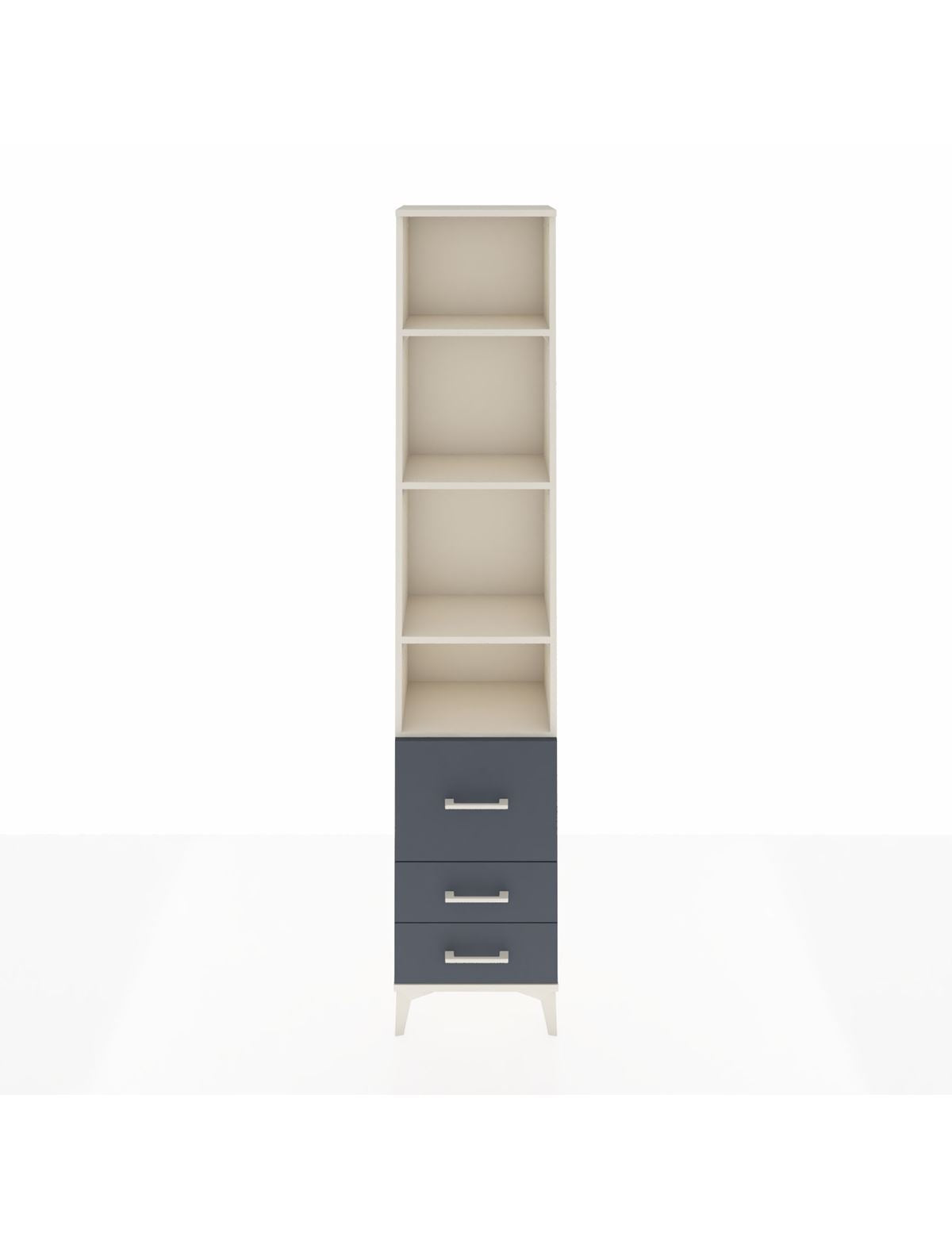 Arges Dolap 4 Raflı 3 Çekmeceli 44x30x221 Aytaşı-Antrasit