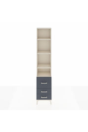 Arges Dolap 4 Raflı 3 Çekmeceli 44x30x221 Aytaşı-Antrasit