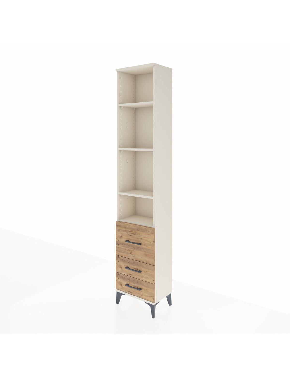 Arges Dolap 4 Raflı 3 Çekmeceli 44x30x221 - S28M039V3A