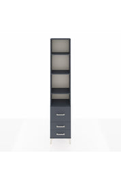 Arges Dolap 4 Raflı 3 Çekmeceli 44x30x221 Antrasit-Antrasit