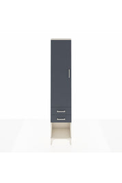 Arges Dolap 2 Raflı 2 Çekmeceli Tek Askılı 44x30x221 Aytaşı-Antrasit