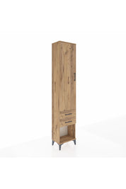 Arges Dolap 2 Raflı 2 Çekmeceli Tek Askılı 44x30x221 Çam-Çam