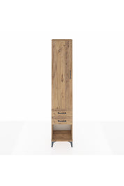 Arges Dolap 2 Raflı 2 Çekmeceli Tek Askılı 44x30x221 Çam-Çam