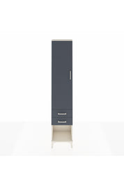 Arges Dolap 4 Raflı 2 Çekmeceli Tek Kapaklı 44x30x221 Aytaşı-Antrasit