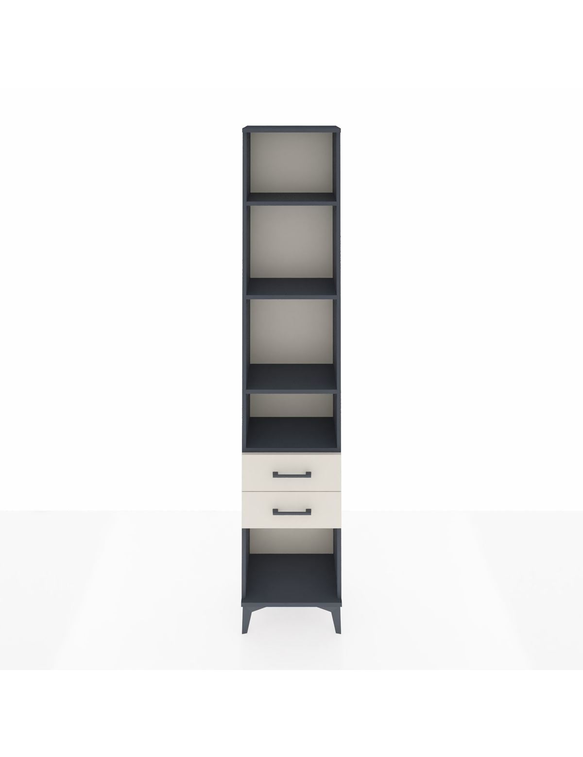 Arges Dolap 4 Raflı 2 Çekmeceli 44x30x221 Antrasit-Aytaşı