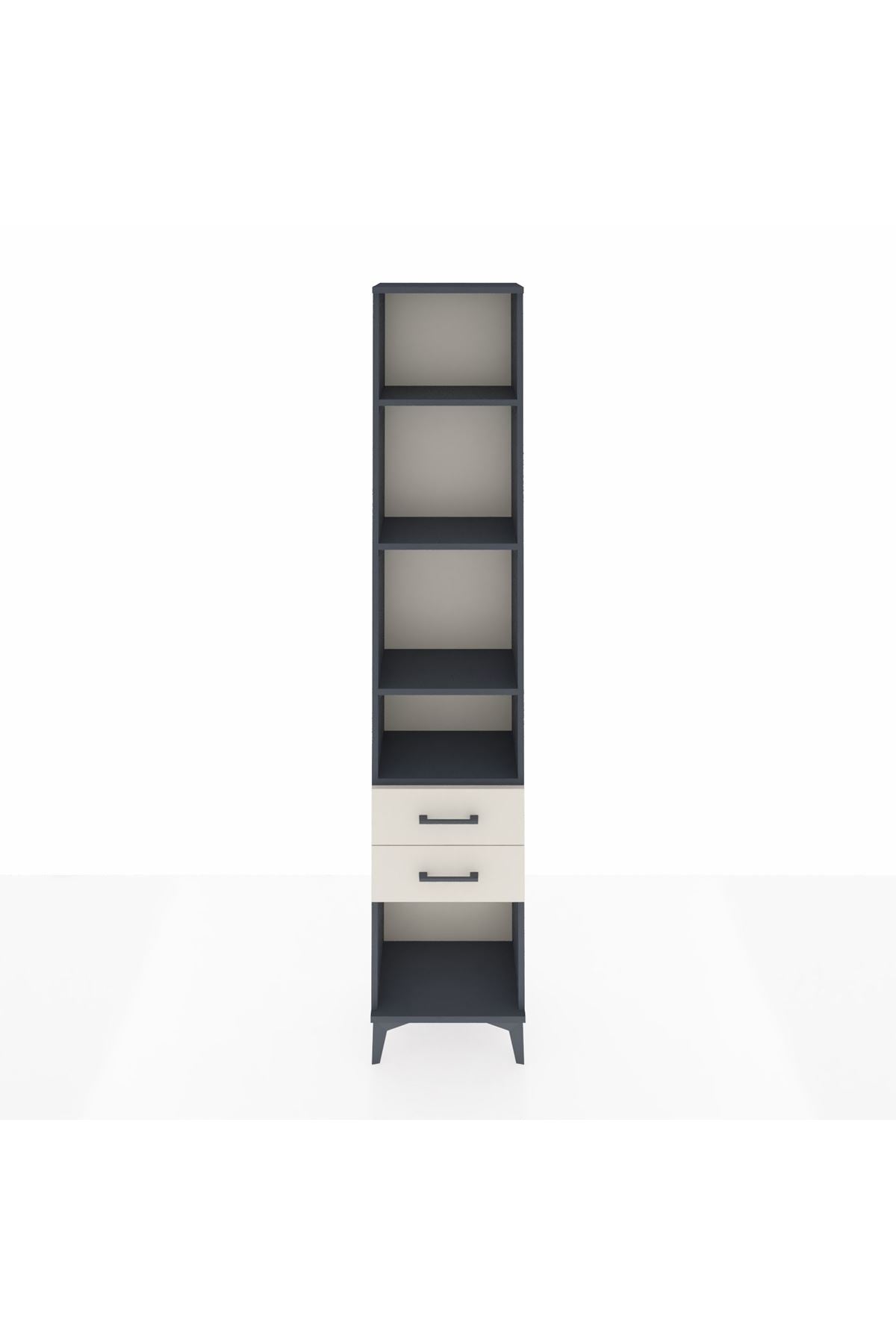 Arges Dolap 4 Raflı 2 Çekmeceli 44x30x221 Antrasit-Aytaşı