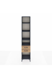 Arges Dolap 4 Raflı 2 Çekmeceli 44x30x221 Antrasit-Çam